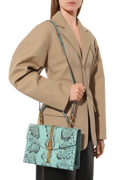 Сумка sylvie 1969 small из кожи питона GUCCI, арт. 602781 LU30G, фото 2