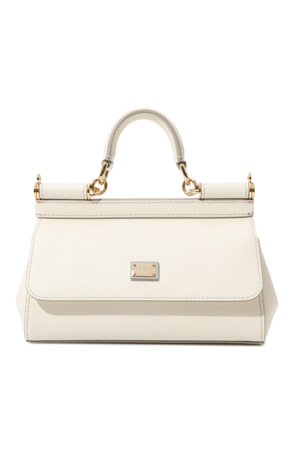 Сумка sicily small DOLCE & GABBANA молочного цвета по цене 143000 руб., арт. BB9116_BE9116/A1001_1, фото 1 Сумка sicily small DOLCE & GABBANA, арт. BB9116_BE9116/A1001_1, фото 1
