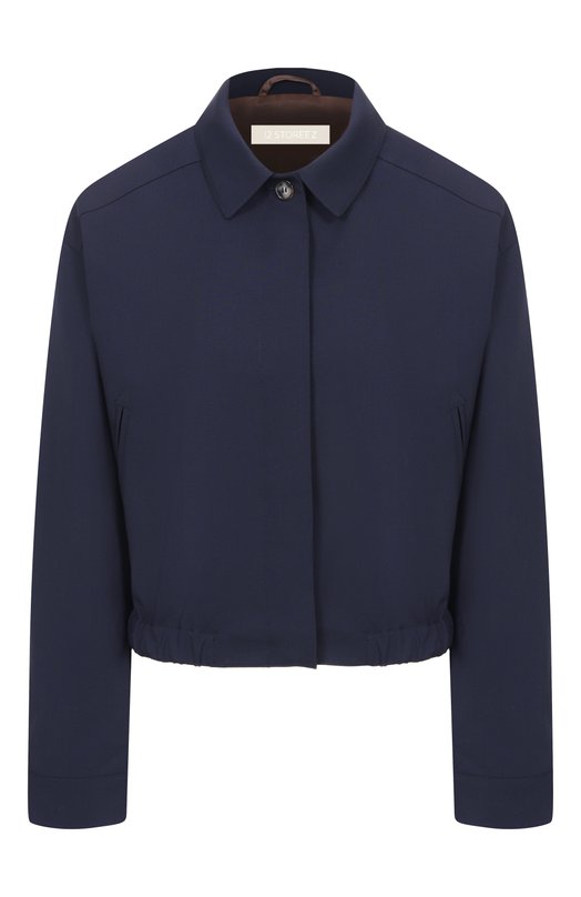 Бомбер из шерсти и вискозы 12 STOREEZ 136850 Синий 136850