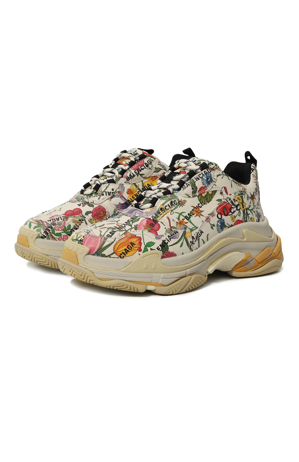 Кожаные кроссовки gucci x balenciaga triple s the hacker project GUCCI, арт. 681068 UL110, фото 1