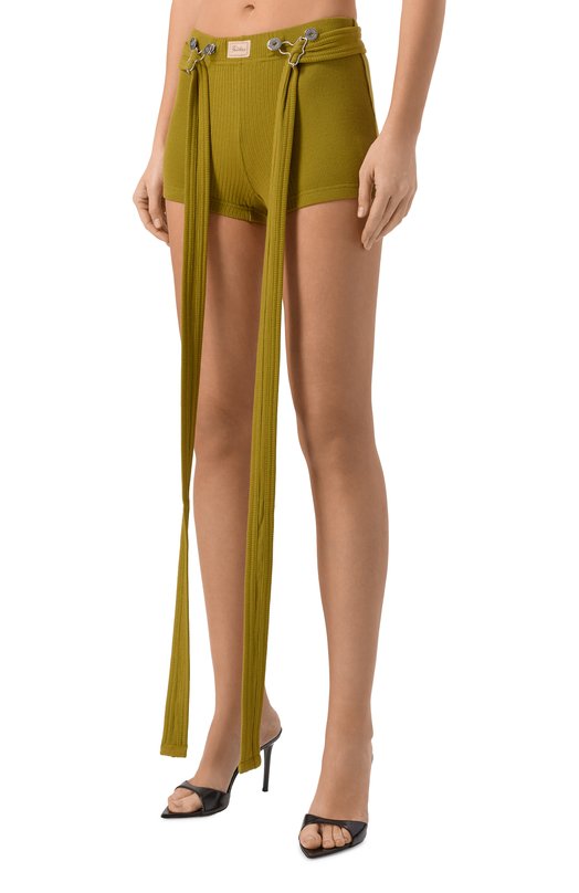 Хлопковые шорты Jean Paul Gaultier 26/01-W-TR059/J014 Хаки  26/01-W-TR059/J014 Фото 3