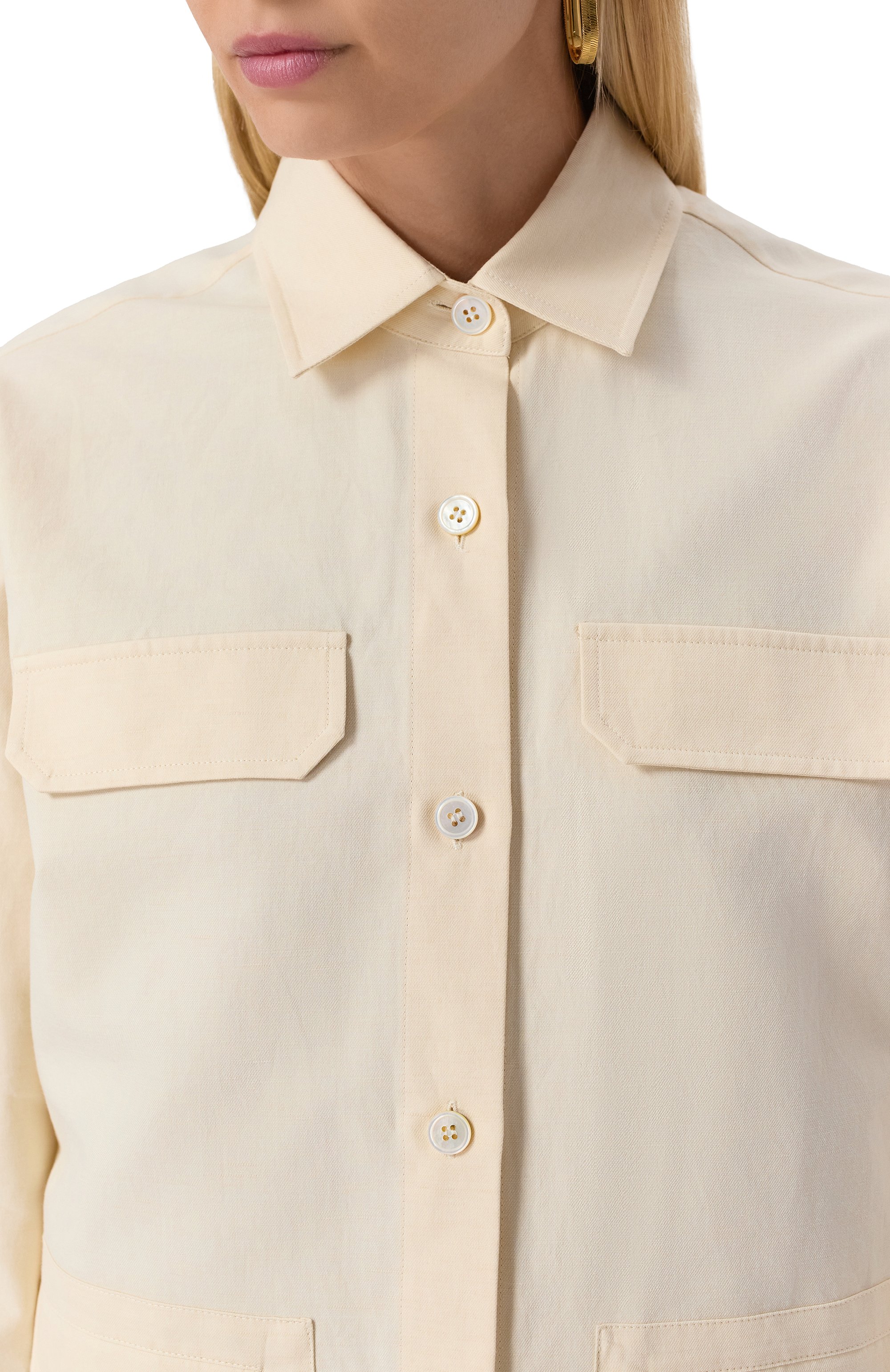 Рубашка из хлопка и льна MVST, арт. M25.2MW.B402, фото 5