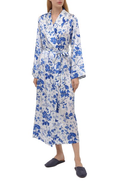 Хлопковый халат YOLKE светло-голубого цвета по цене 42600 руб., арт. AW21-01S-WAL-BL, фото 2 Хлопковый халат YOLKE, арт. AW21-01S-WAL-BL, фото 2