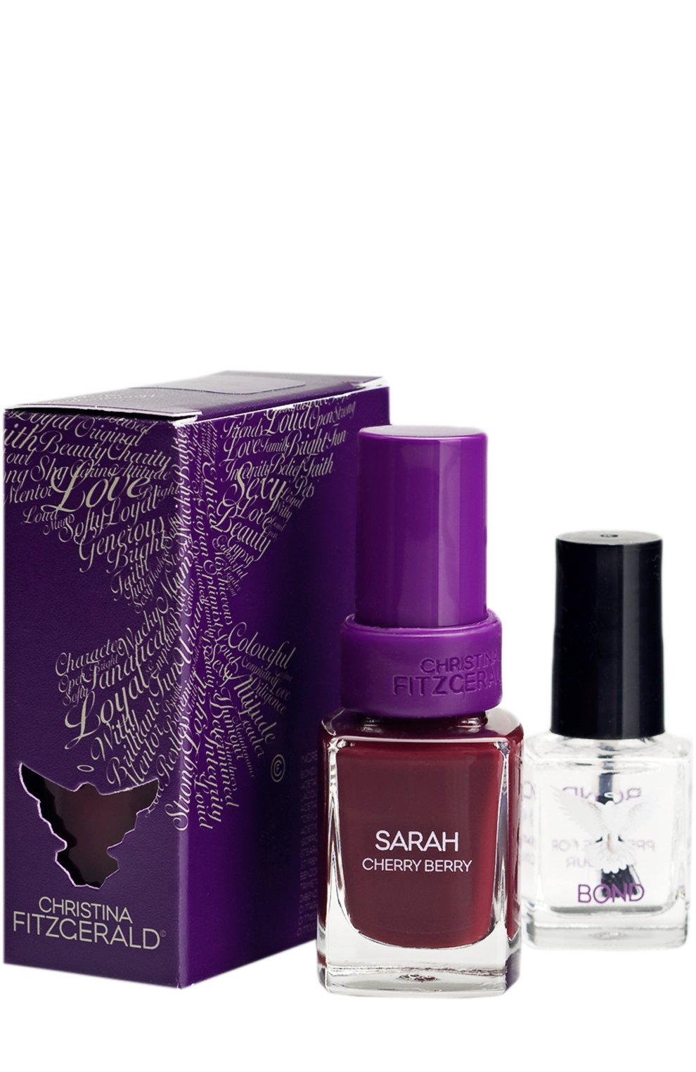 Лак для ногтей \спелая вишня\" sarah cherry berry + bond" CHRISTINA FITZGERALD, арт. 9333381000910, фото 1