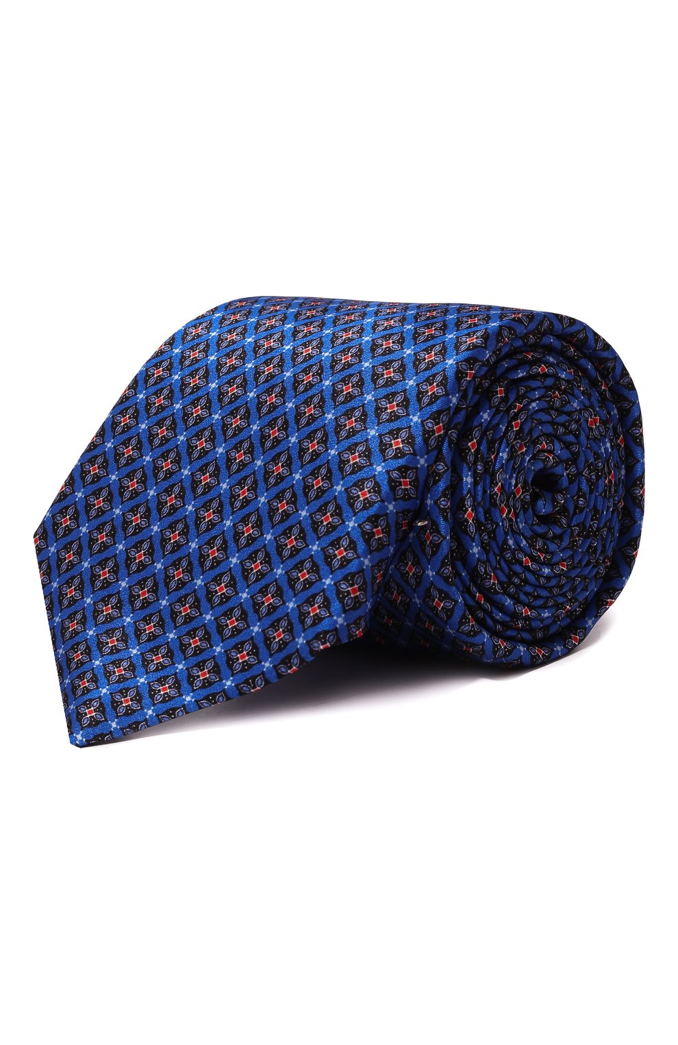 Шелковый галстук CANALI синего цвета по цене 19950 руб., арт. 18/HS03565, фото 1 Шелковый галстук CANALI, арт. 18/HS03565, фото 1