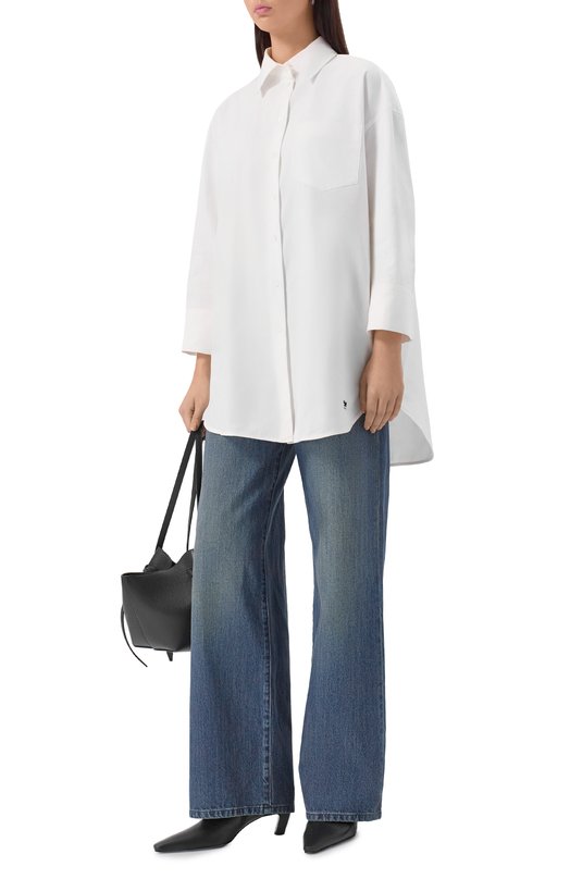 Хлопковая рубашка Weekend Max Mara QUEVA Белый  QUEVA Фото 2