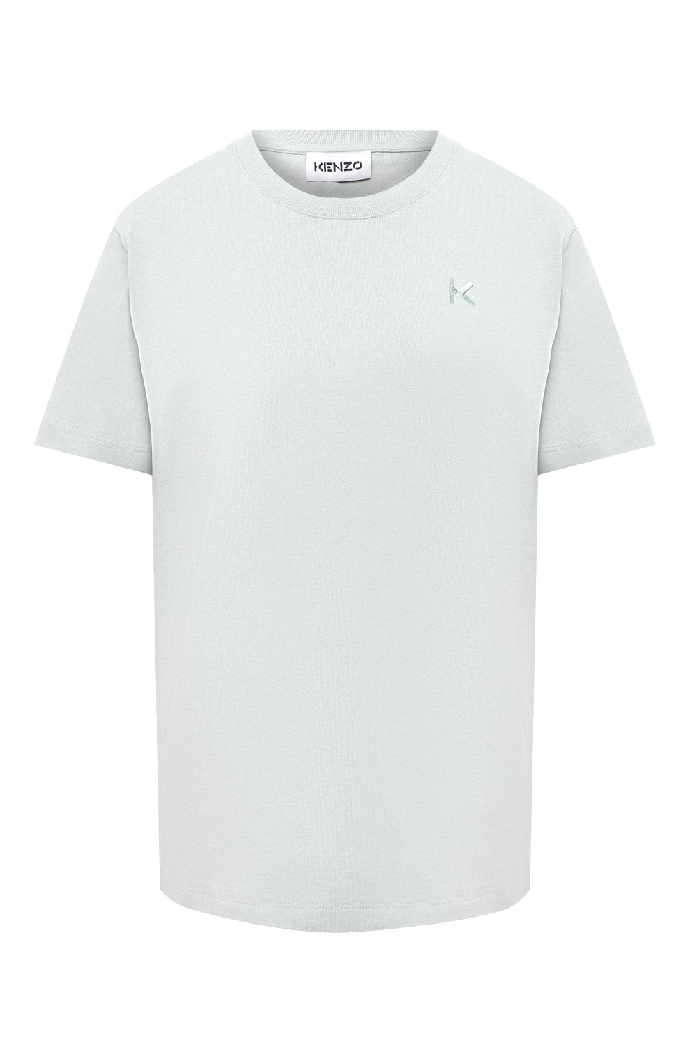 Хлопковая футболка KENZO серого цвета по цене 12100 руб., арт. FA62TS9104SK, фото 1 Хлопковая футболка KENZO, арт. FA62TS9104SK, фото 1