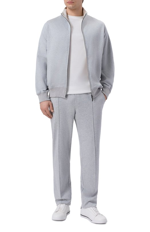 Толстовка из хлопка и шелка Capobianco 20M452.DS00. Серый  20M452.DS00. Фото 2