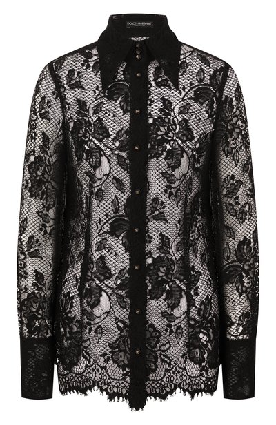 Женская хлопковая блузка DOLCE & GABBANA, арт. F5P70T/ILMBI
