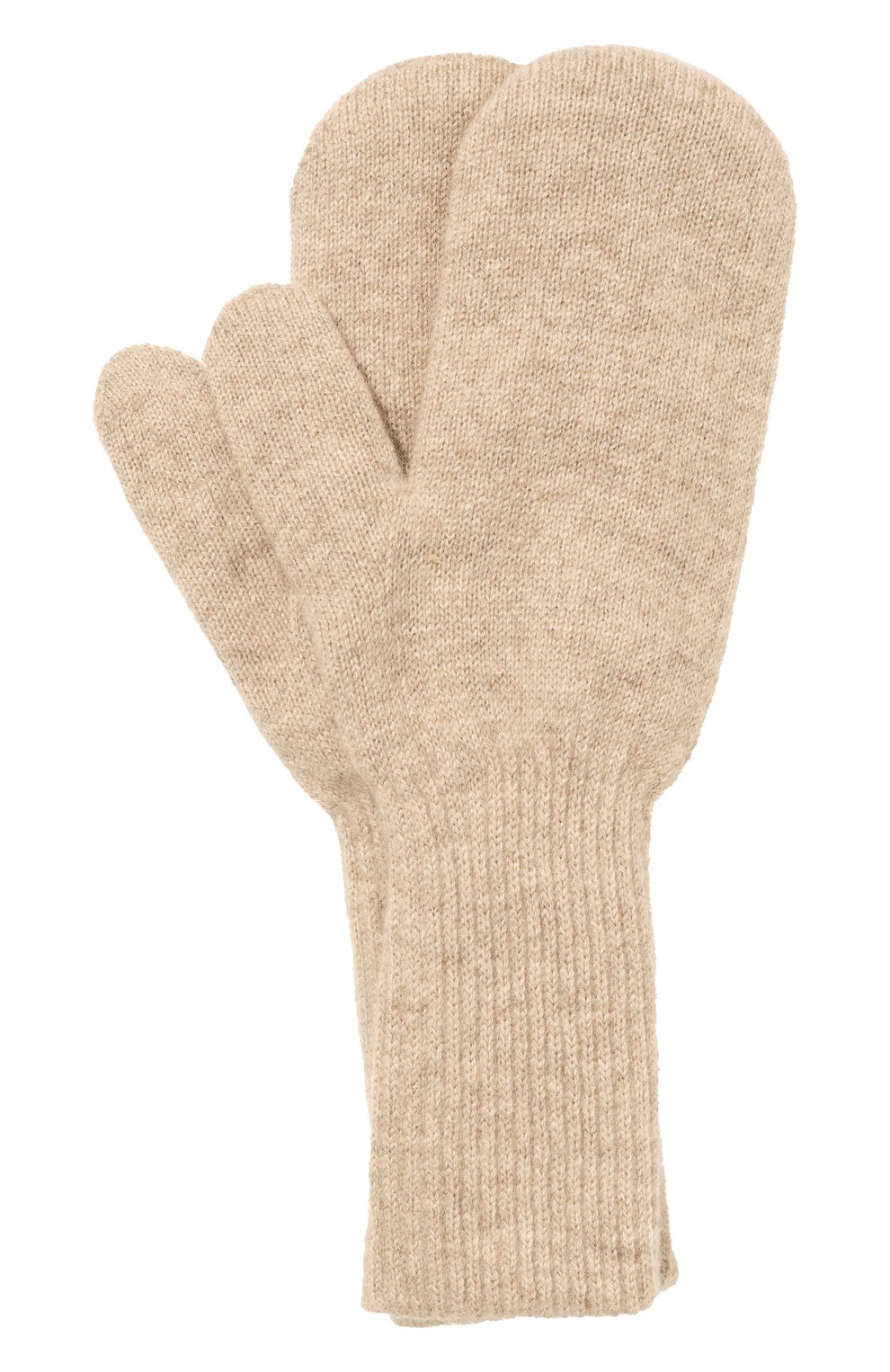 Кашемировые варежки TEGIN бежевого цвета по цене 15500 руб., арт. 1641-004, фото 1 Кашемировые варежки TEGIN, арт. 1641-004, фото 1