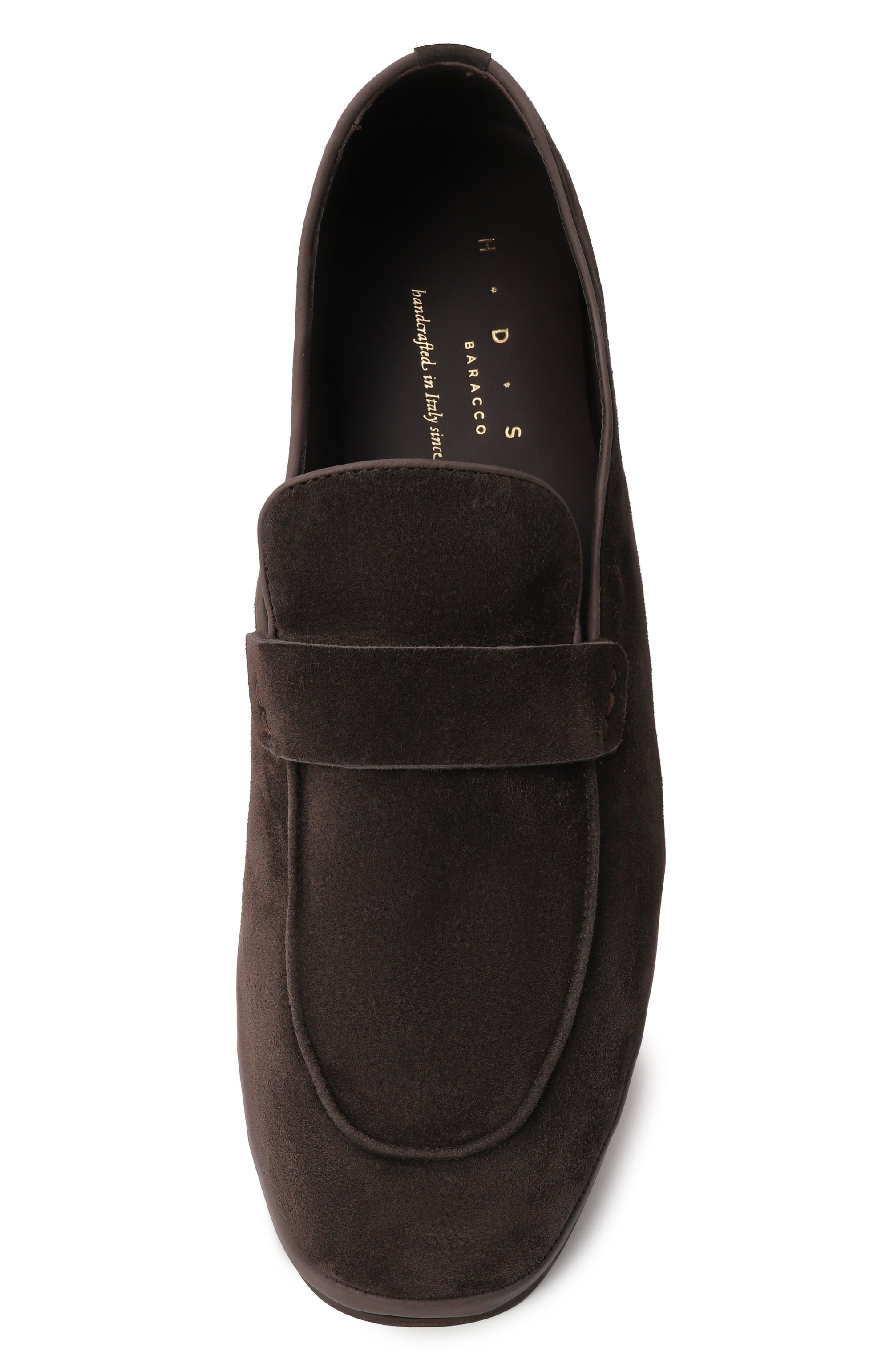 Замшевые лоферы ernest H`D`S`N BARACCO темно-коричневого цвета по цене 52750 руб., арт. ERNEST.C.1*, фото 6 Замшевые лоферы ernest H`D`S`N BARACCO, арт. ERNEST.C.1*, фото 6