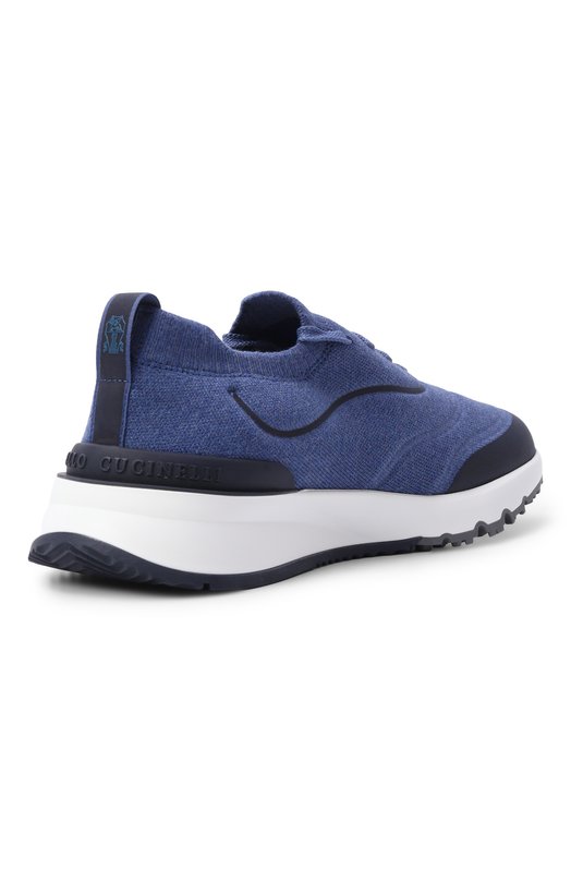 Текстильные кроссовки Brunello Cucinelli MZUAUF0340 Голубой  MZUAUF0340 Фото 4