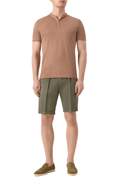 Шорты из хлопка и льна PAUL&SHARK, арт. 25414034, фото 2