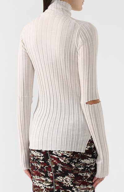 Шерстяная водолазка HELMUT LANG кремового цвета по цене 44100 руб., арт. I10HW712, фото 4 Шерстяная водолазка HELMUT LANG, арт. I10HW712, фото 4