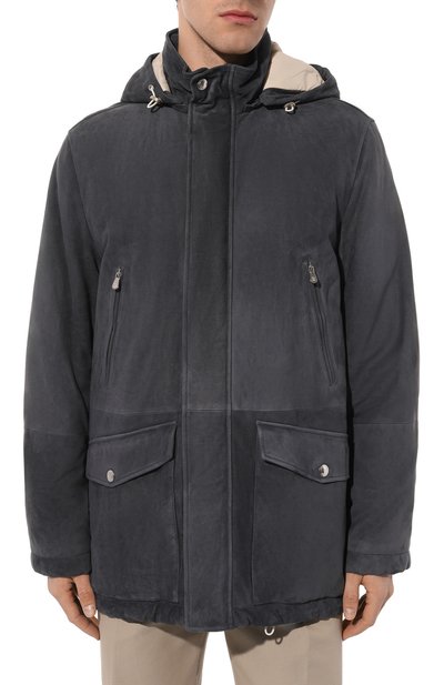 Утепленная парка BRUNELLO CUCINELLI синего цвета по цене 875500 руб., арт. M0PCL1892, фото 3 Утепленная парка BRUNELLO CUCINELLI, арт. M0PCL1892, фото 3