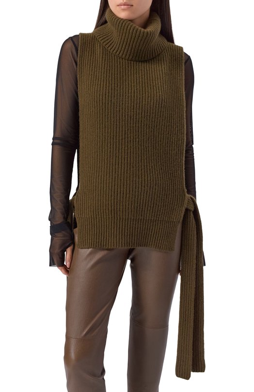 Кашемировый топ Uma Wang W1 W UK7140 Хаки  W1 W UK7140 Фото 3