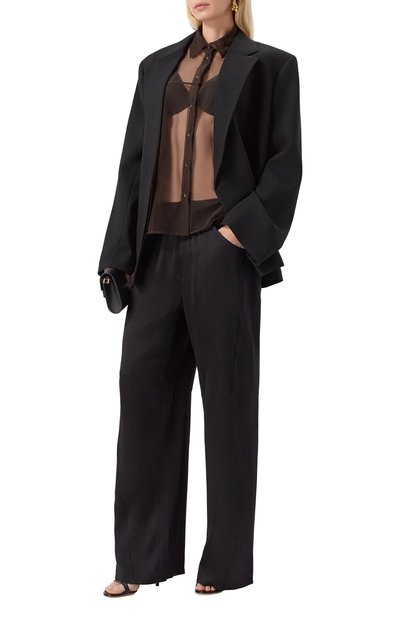 Блузка ANDREA YA'AQOV коричневого цвета по цене 54050 руб., арт. 25WTUL36/NYL0N, фото 2 Блузка ANDREA YA'AQOV, арт. 25WTUL36/NYL0N, фото 2