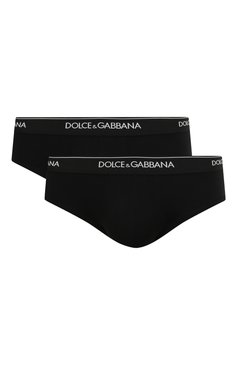 Мужские комплект из двух брифов DOLCE & GABBANA темно-синего цвета, арт. M9C05J/0NN95 | Фото 1 (Кросс-КТ: бельё; Материал сплава: Проставлено; Нос: Не проставлено; Материал внешний: Хлопок; Мужское Кросс-КТ: Трусы)