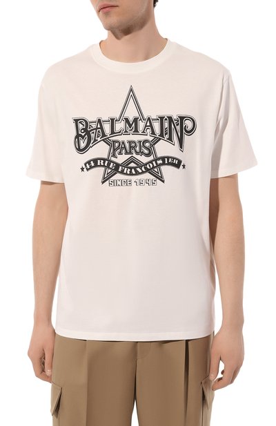 Хлопковая футболка BALMAIN, арт. CH1EG000/GD29, фото 3