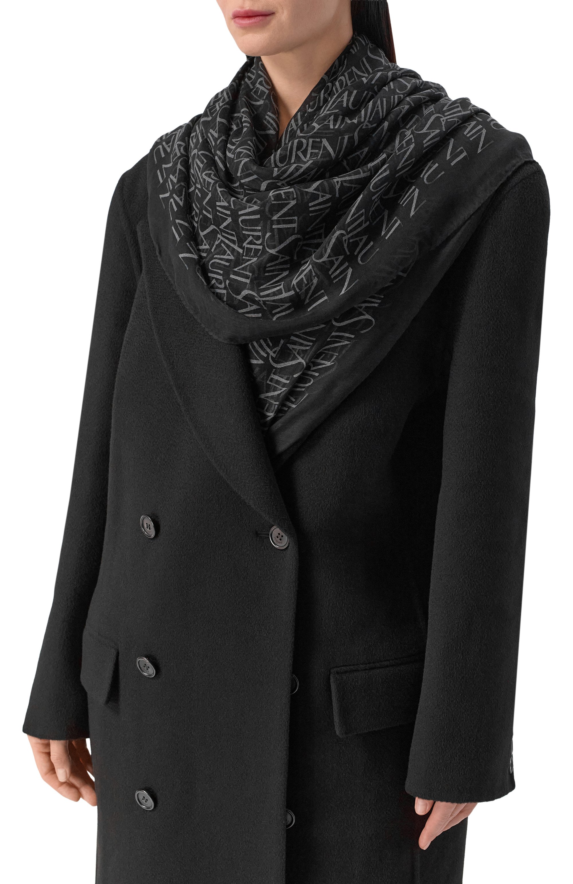 Шаль SAINT LAURENT, арт. 780191/3YP46, фото 2