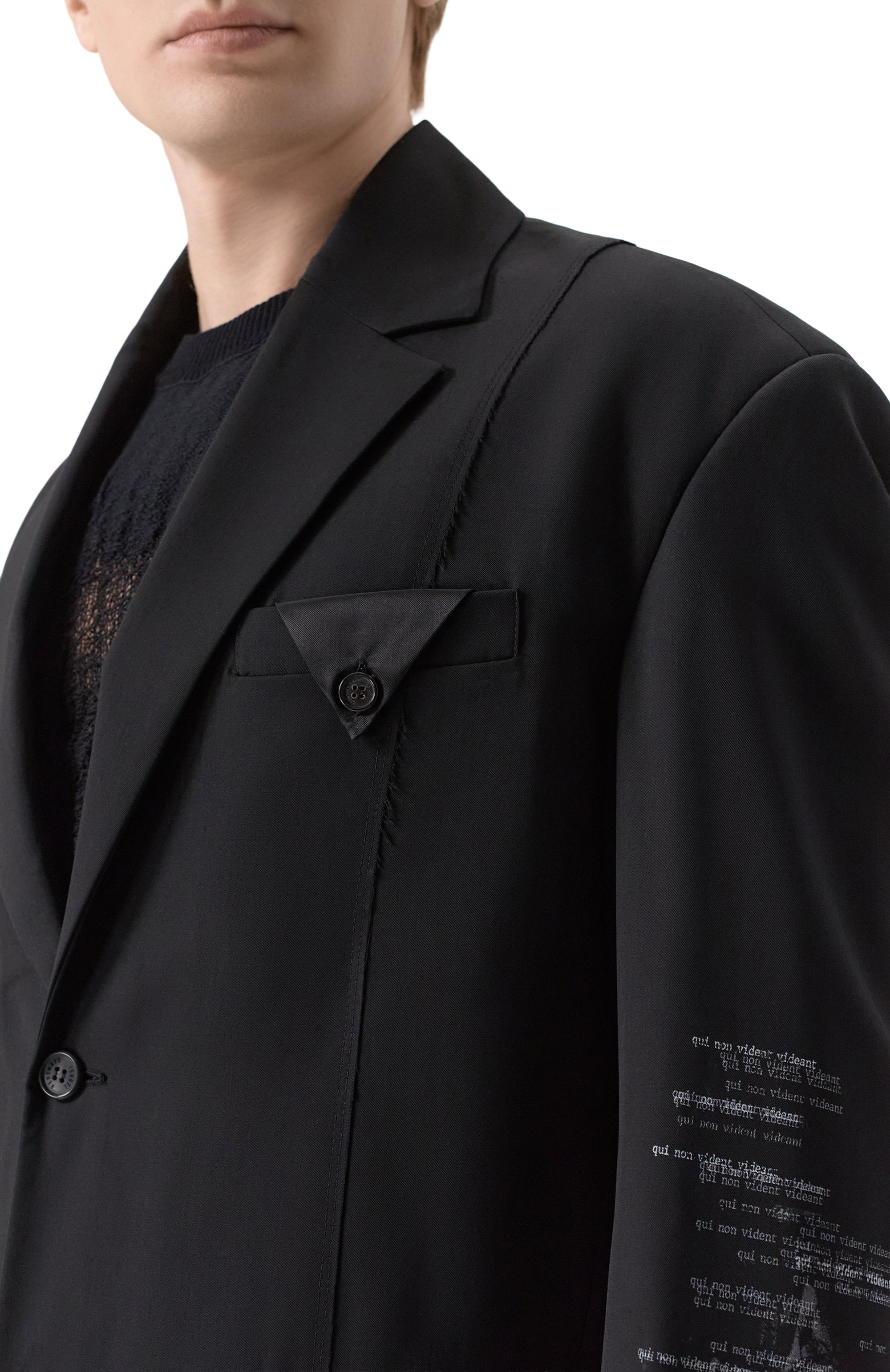 Шерстяной пиджак ISABEL BENENATO черного цвета по цене 154500 руб., арт. UW310S26, фото 5 Шерстяной пиджак ISABEL BENENATO, арт. UW310S26, фото 5