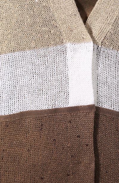 Кардиган из смеси льна и шелка BRUNELLO CUCINELLI, арт. M10551906, фото 5