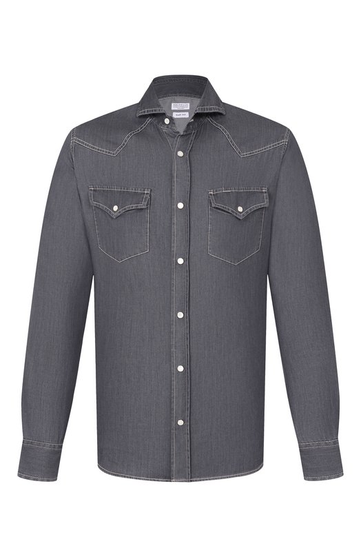 Джинсовая рубашка Brunello Cucinelli MR6834008 Серый MR6834008