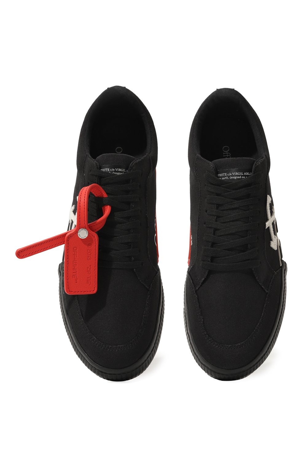 Текстильные кеды low vulcanized OFF-WHITE, арт. 0MIA085C99FAB0061001, фото 6