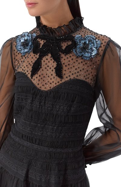 Шелковое платье VALENTINO, арт. 7B3VDLG0/0K8, фото 4