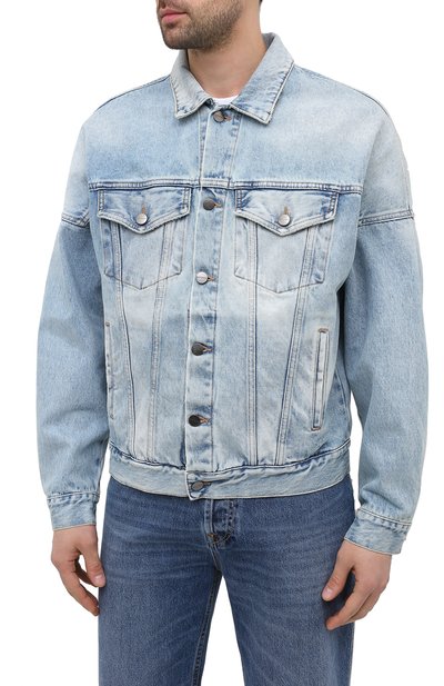 Джинсовая куртка PALM ANGELS голубого цвета по цене 69950 руб., арт. PMYE006R21DEN0014001, фото 3 Джинсовая куртка PALM ANGELS, арт. PMYE006R21DEN0014001, фото 3