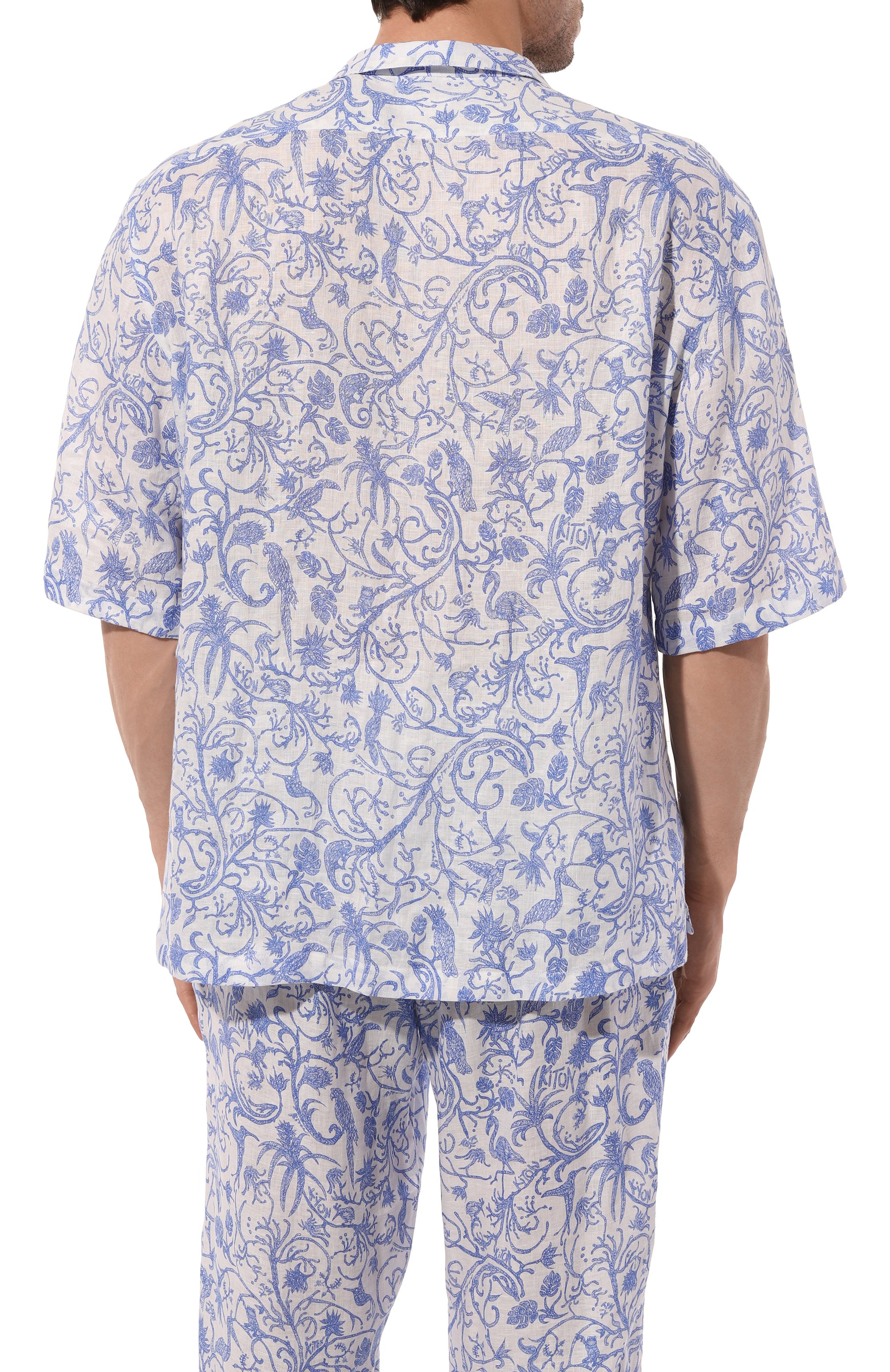 Льняная рубашка KITON, арт. UMC024H08902, фото 4