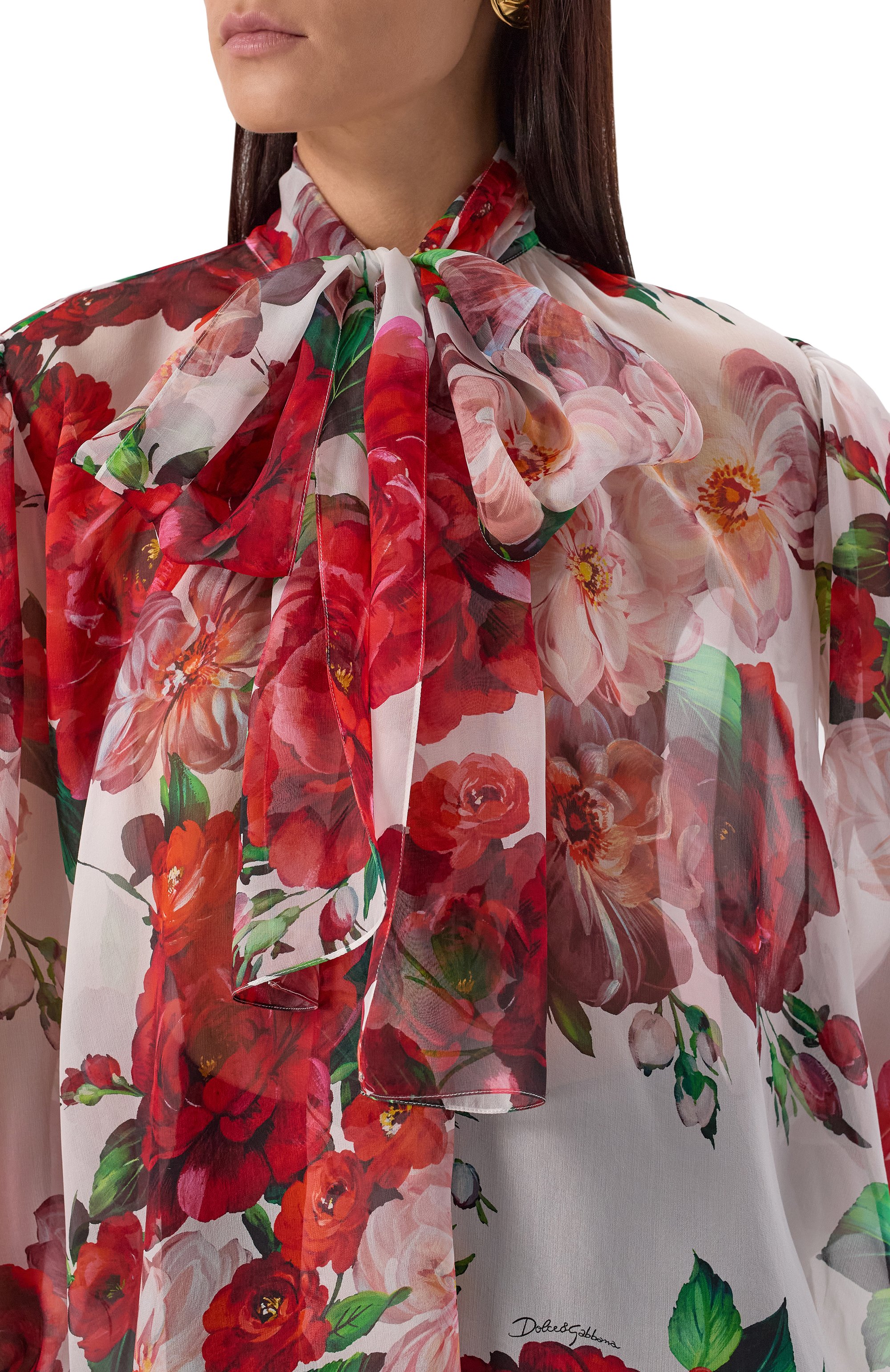 Шелковая блузка DOLCE & GABBANA, арт. F5R62T/IS1Y6, фото 5
