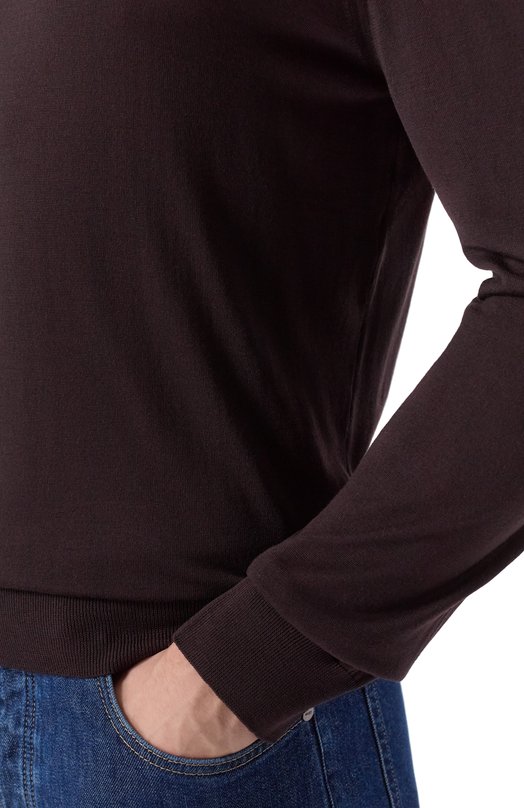 Шерстяной джемпер Zilli KHMN01M0202VLIP00 Коричневый  KHMN01M0202VLIP00 Фото 5