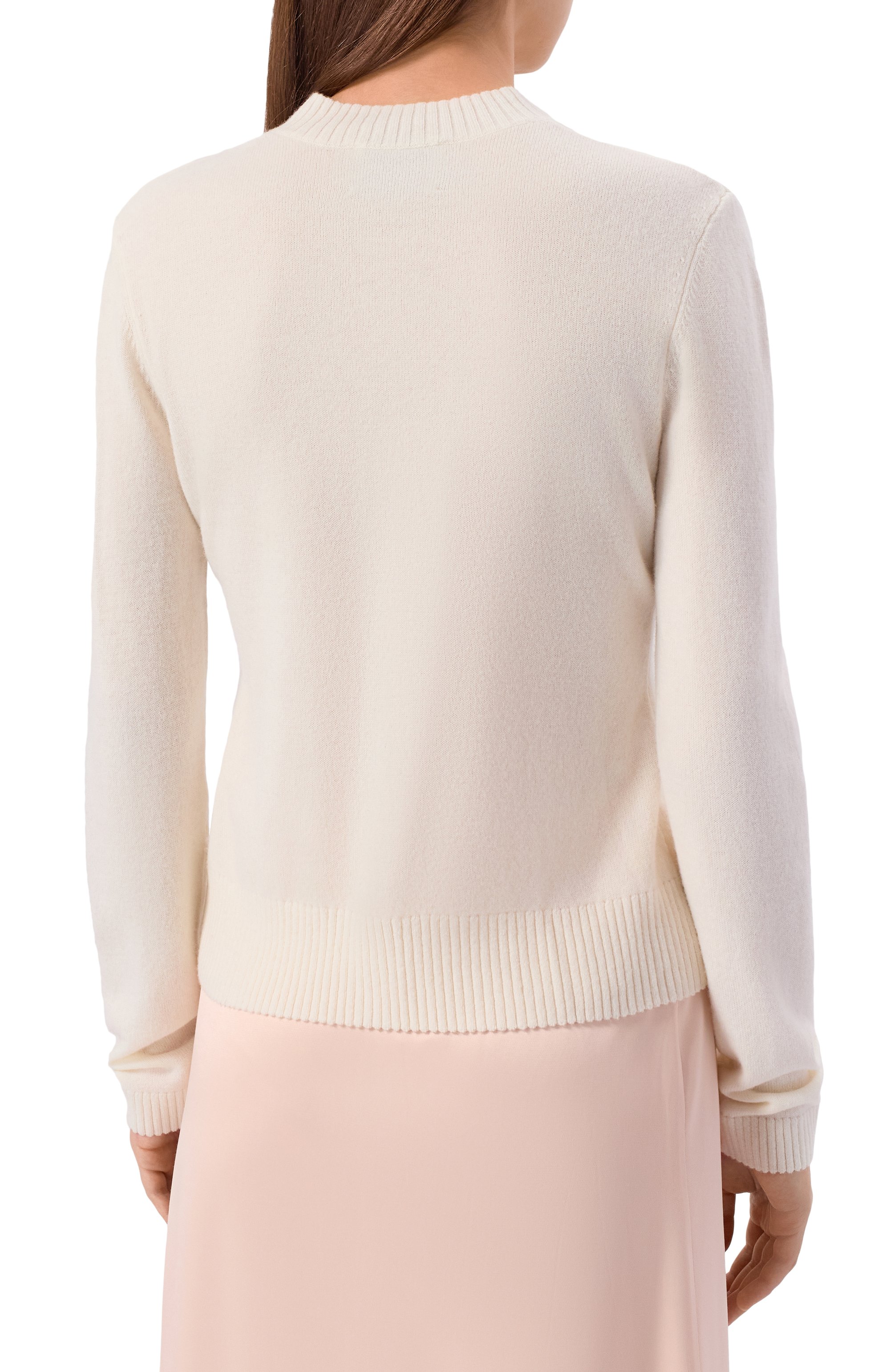 Кардиган из шерсти и кашемира ELLYME молочного цвета по цене 18900 руб., арт. 00381, фото 4 Кардиган из шерсти и кашемира ELLYME, арт. 00381, фото 4