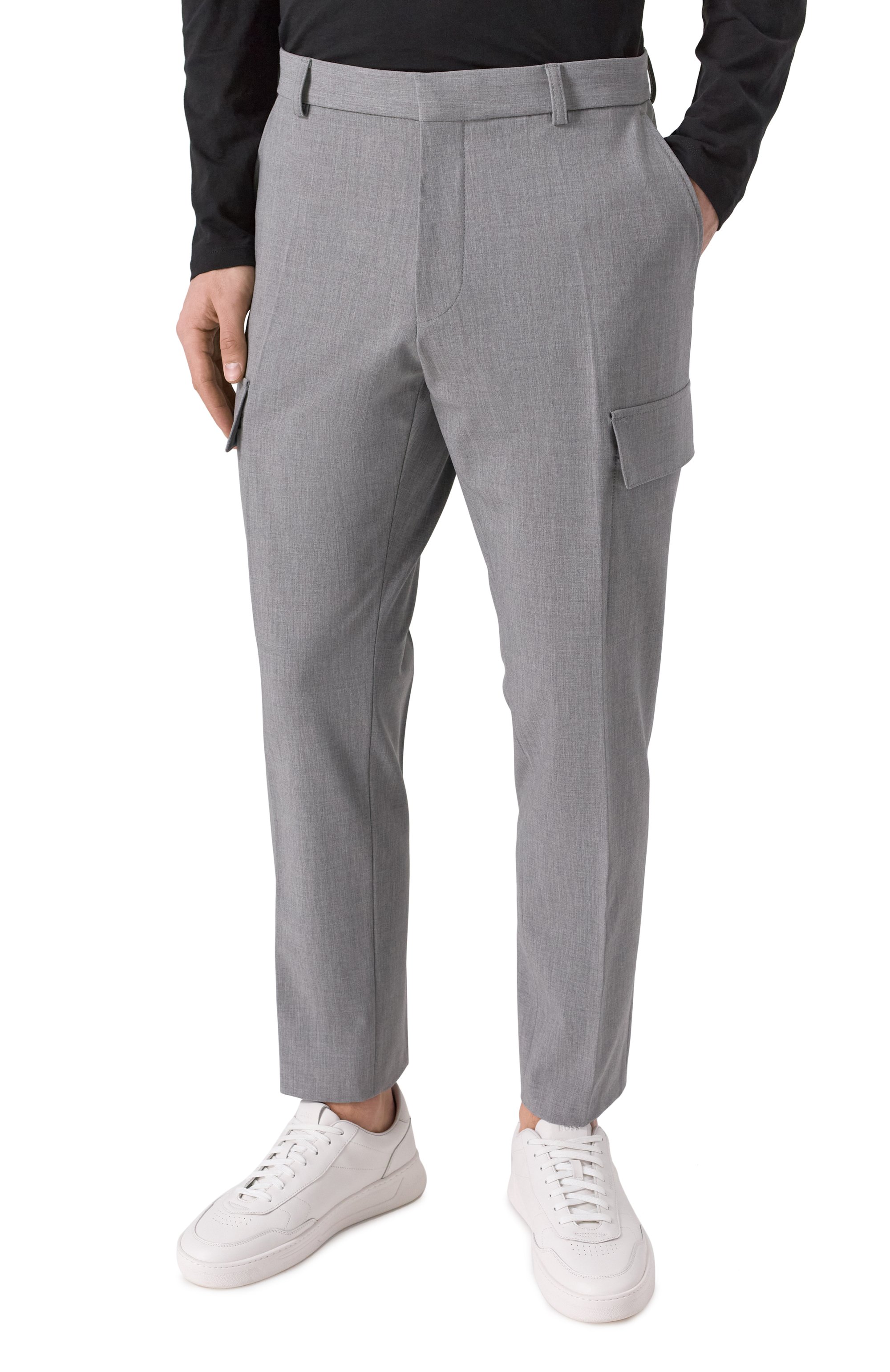 Брюки-карго из вискозы и шерсти BOSS, арт. 50535069, фото 3