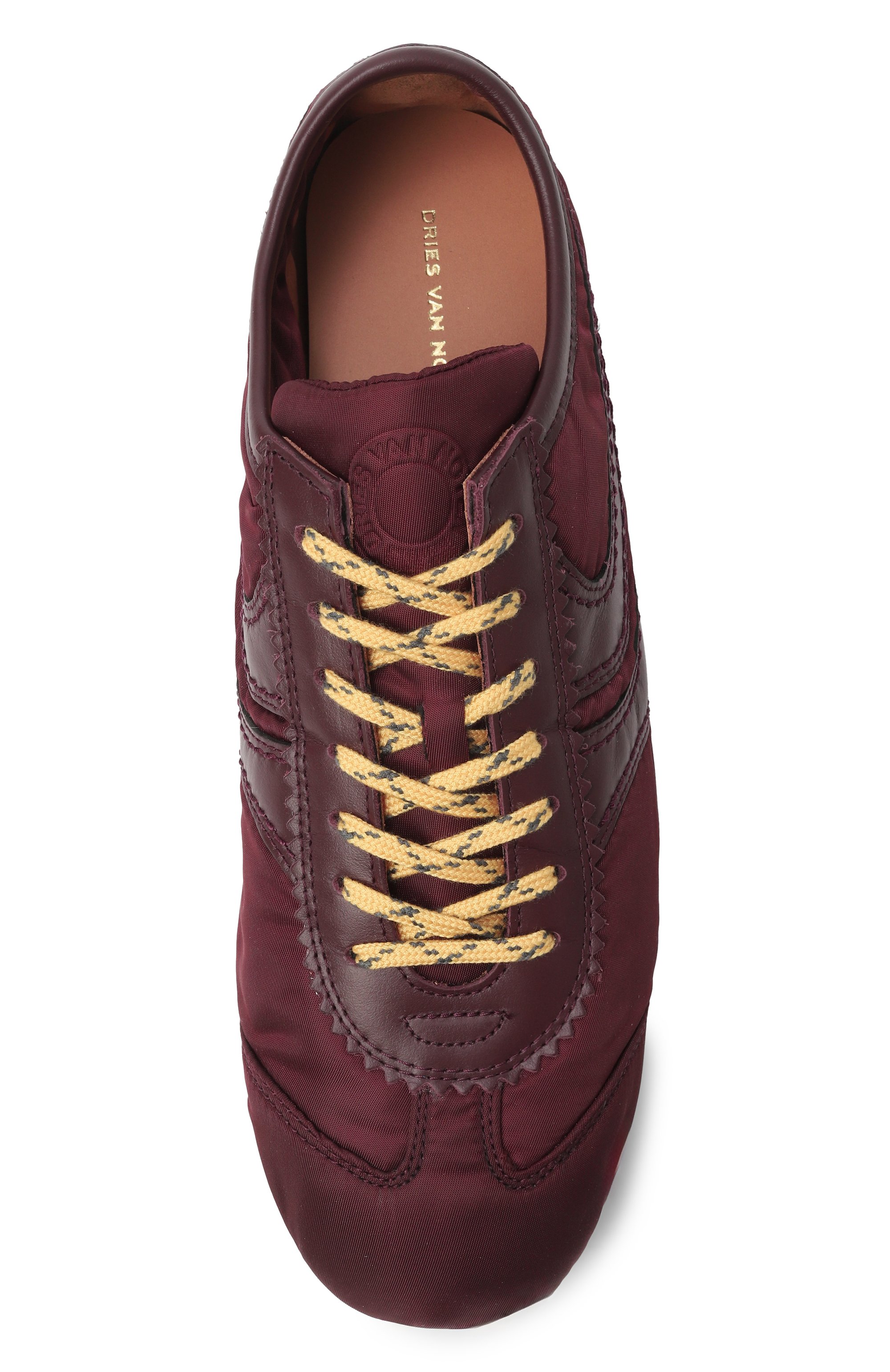 Комбинированные кеды DRIES VAN NOTEN бордового цвета по цене 57100 руб., арт. 252-021727-601, фото 6 Комбинированные кеды DRIES VAN NOTEN, арт. 252-021727-601, фото 6