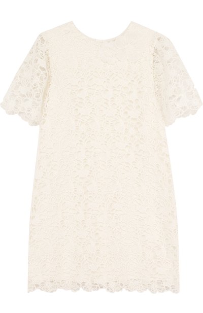 Хлопковое платье с кружевной отделкой CHLOÉ, арт. C12660/14A, фото 1