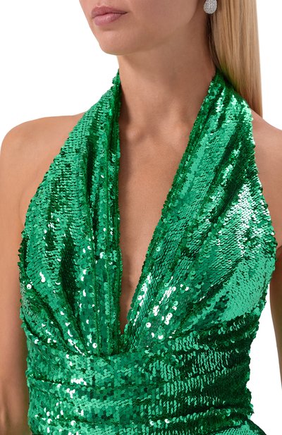 Платье с отделкой пайетками ZUHAIR MURAD зеленого цвета по цене 464500 руб., арт. PDR25043/EMSE013, фото 4 Платье с отделкой пайетками ZUHAIR MURAD, арт. PDR25043/EMSE013, фото 4