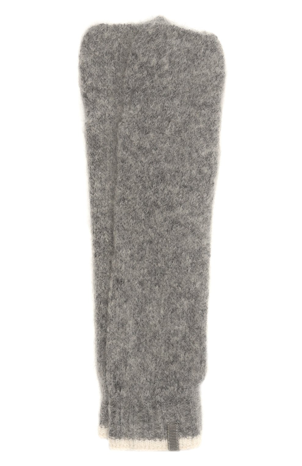 Шерстяные митенки BRUNELLO CUCINELLI серого цвета по цене 36750 руб., арт. MHM506769, фото 1 Шерстяные митенки BRUNELLO CUCINELLI, арт. MHM506769, фото 1