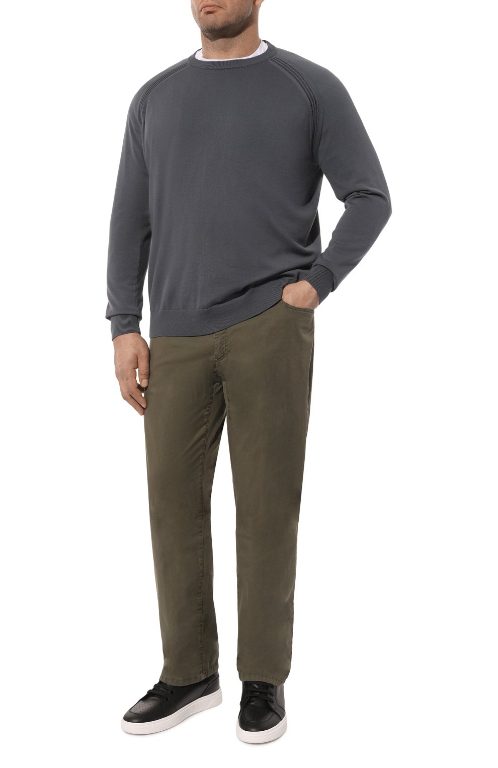 Хлопковые брюки ZILLI, арт. J5T001M0480VZM000_1, фото 2