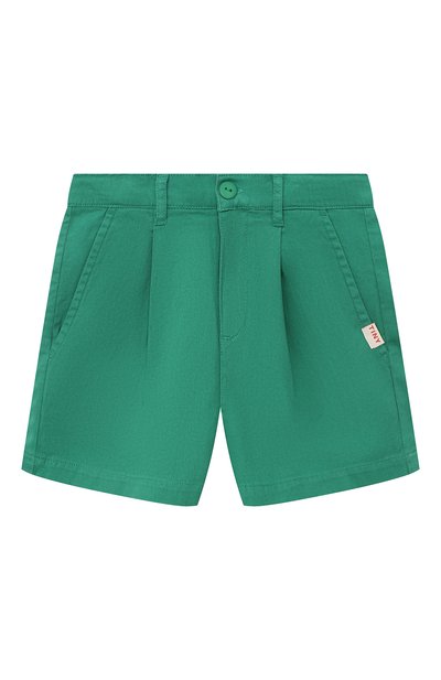 Джинсовые шорты TINYCOTTONS зеленого цвета по цене 8700 руб., арт. SS23-186, фото 1 Джинсовые шорты TINYCOTTONS, арт. SS23-186, фото 1