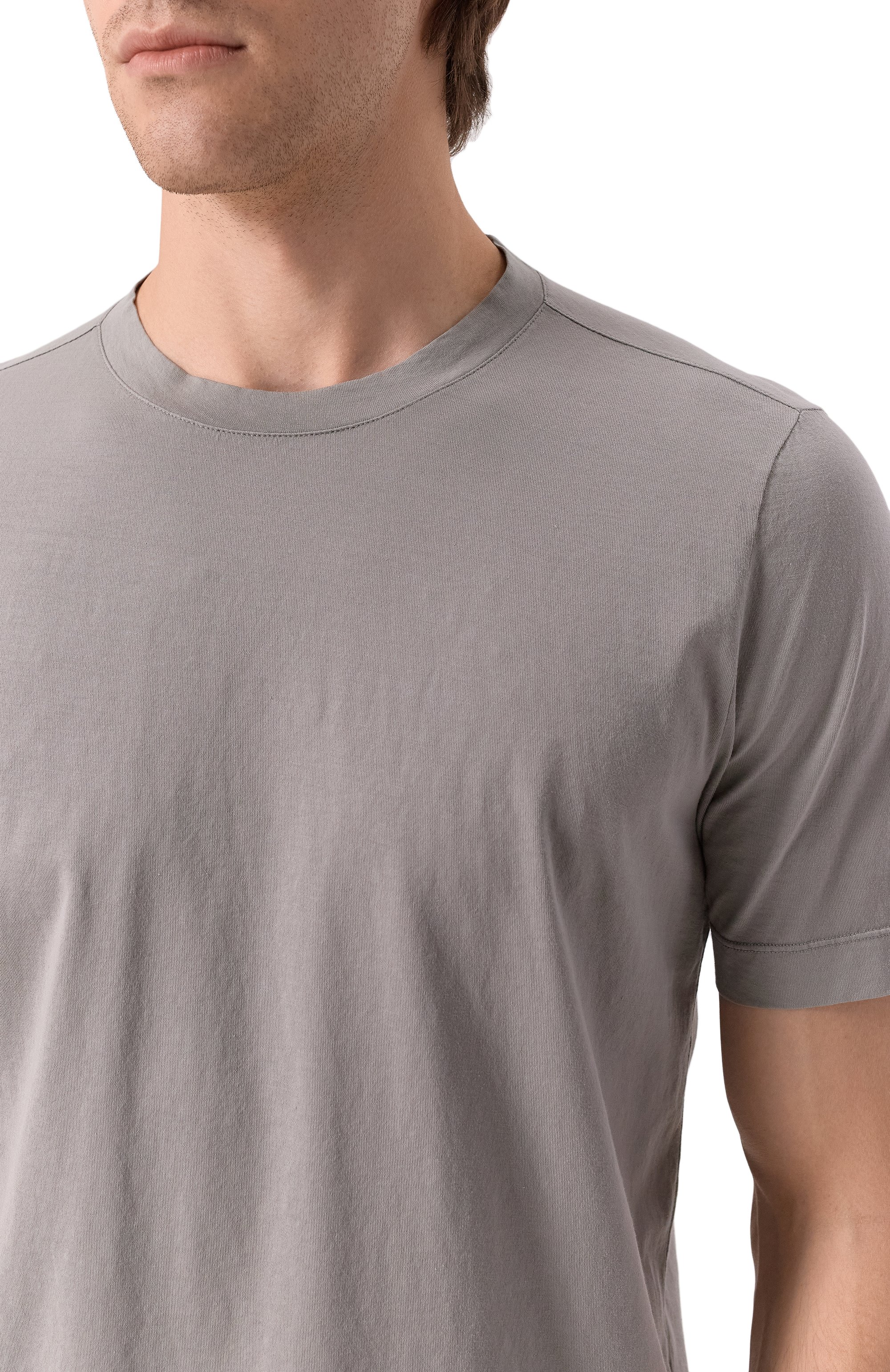 Хлопковая футболка TRANSIT серого цвета по цене 12450 руб., арт. CFUTRZ1362, фото 5 Хлопковая футболка TRANSIT, арт. CFUTRZ1362, фото 5