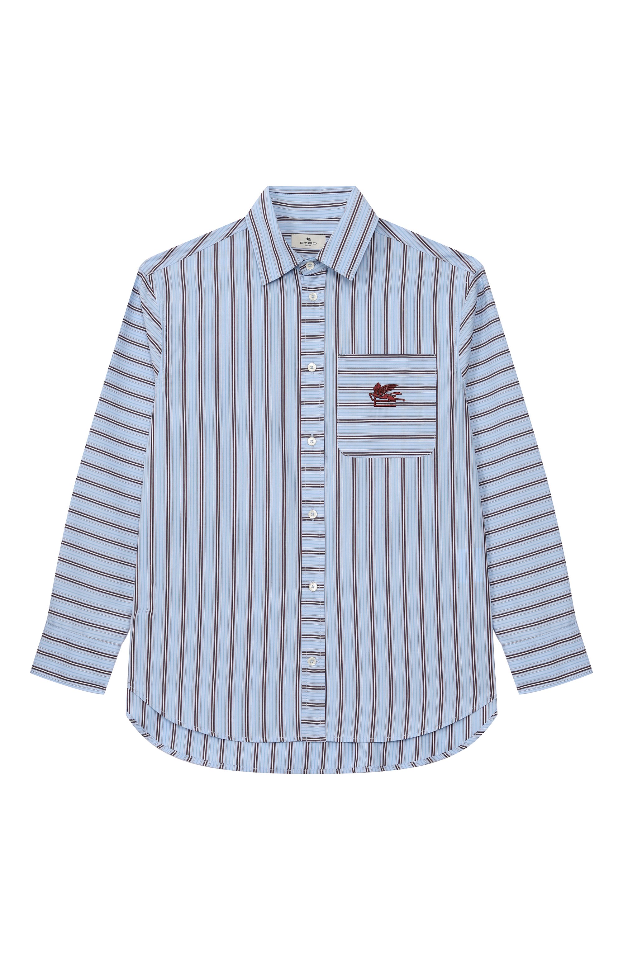 Хлопковая рубашка ETRO голубого цвета по цене 35100 руб., арт. GX5P30, фото 1 Хлопковая рубашка ETRO, арт. GX5P30, фото 1