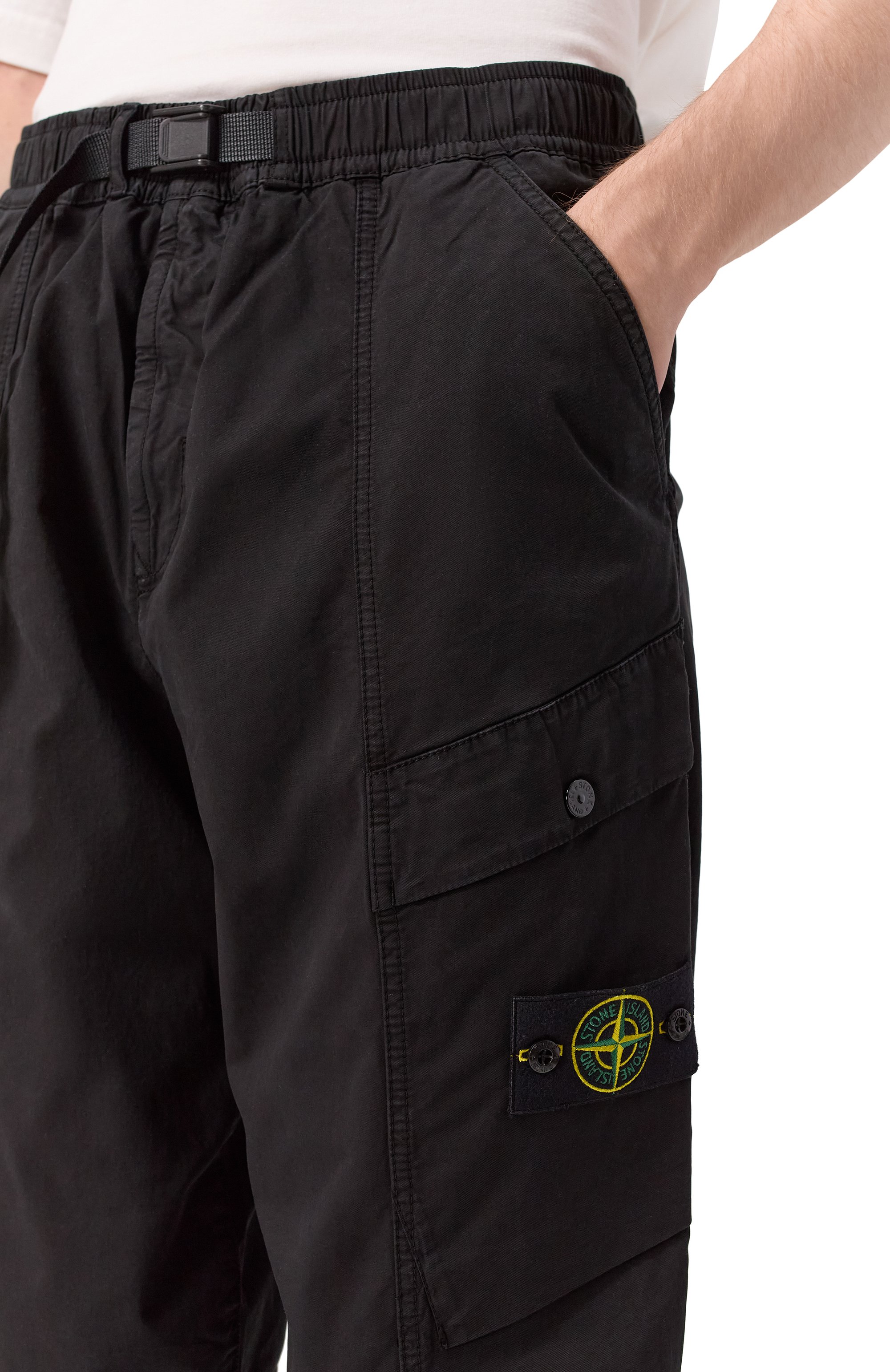 Хлопковые джоггеры STONE ISLAND, арт. K1S153100016/S0010, фото 5