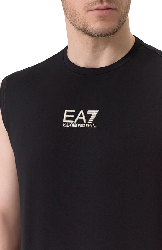 Хлопковая майка EA7 7M001405/AF22264 Чёрный  7M001405/AF22264 Фото 5
