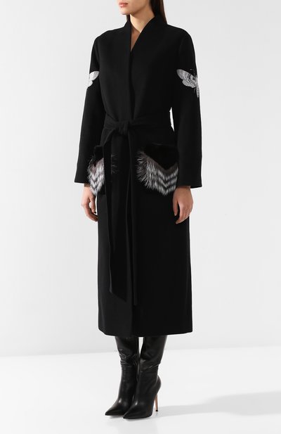 Пальто из смеши шерсти и кашемира SEVEN LAB, арт. CLW18-004black, фото 3