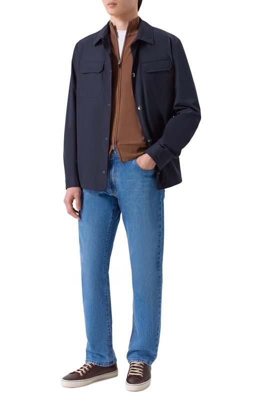 Хлопковый кардиган Canali C0022/MK02459 Бронзовый  C0022/MK02459 Фото 2