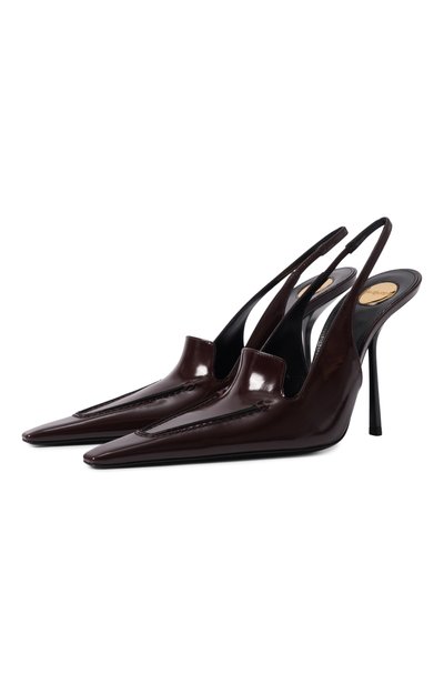 Женские кожаные туфли voltaire  SAINT LAURENT, арт. A00174/AADAA