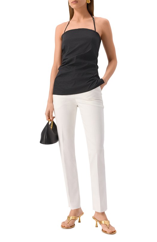 Брюки из хлопка и вискозы Emporio Armani EW002568/TE10007 Белый  EW002568/TE10007 Фото 2