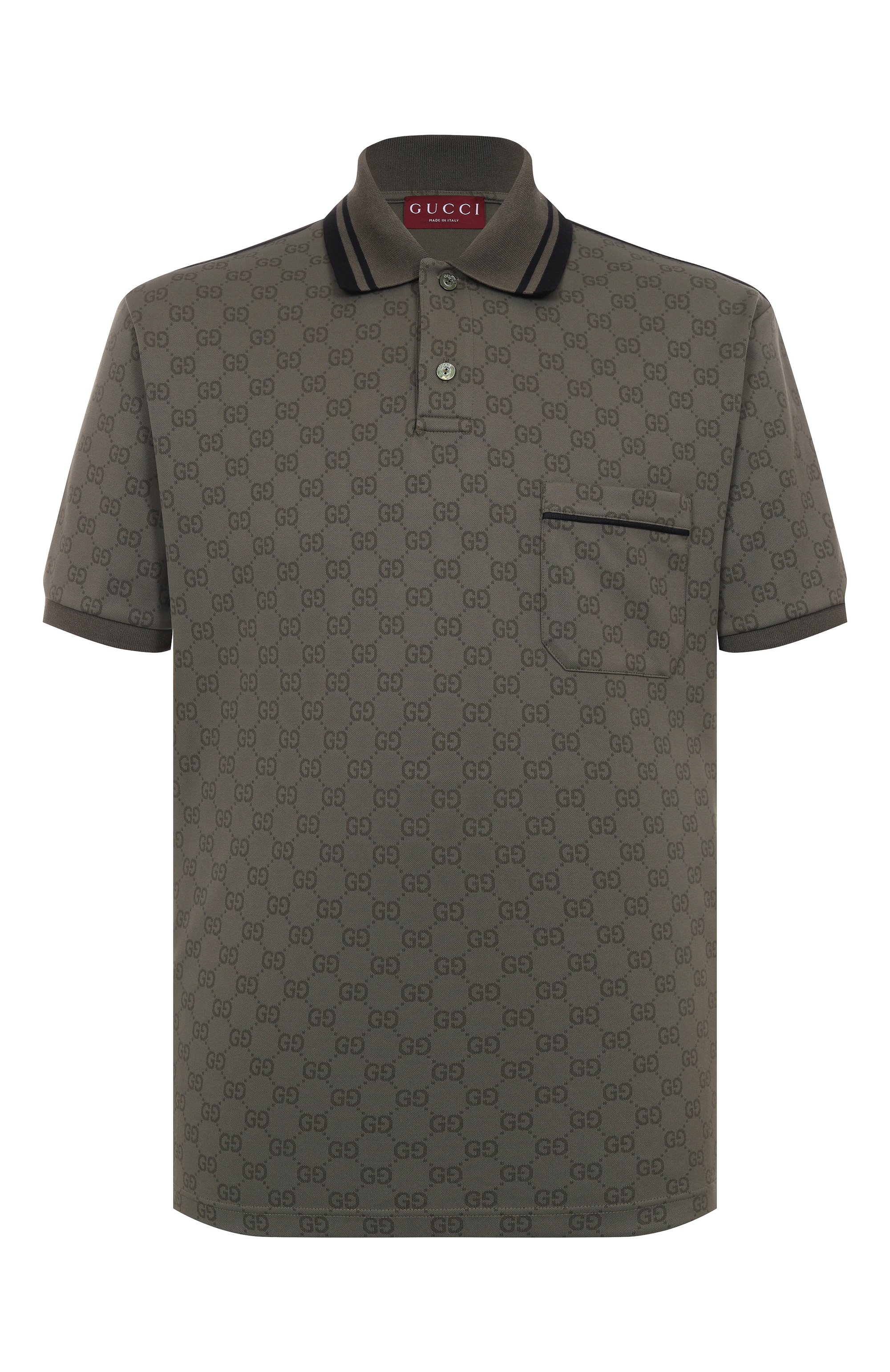 Поло GUCCI хаки цвета по цене 147000 руб., арт. 806242/XJHHQ, фото 1 Поло GUCCI, арт. 806242/XJHHQ, фото 1